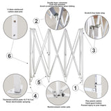 American Phoenix 10x15 Pop up Tent Instant Canopy Commercial Outdoor Party Canopy Shelter (10x15FT (White Frame), Black) AMERICAN PHOENIX