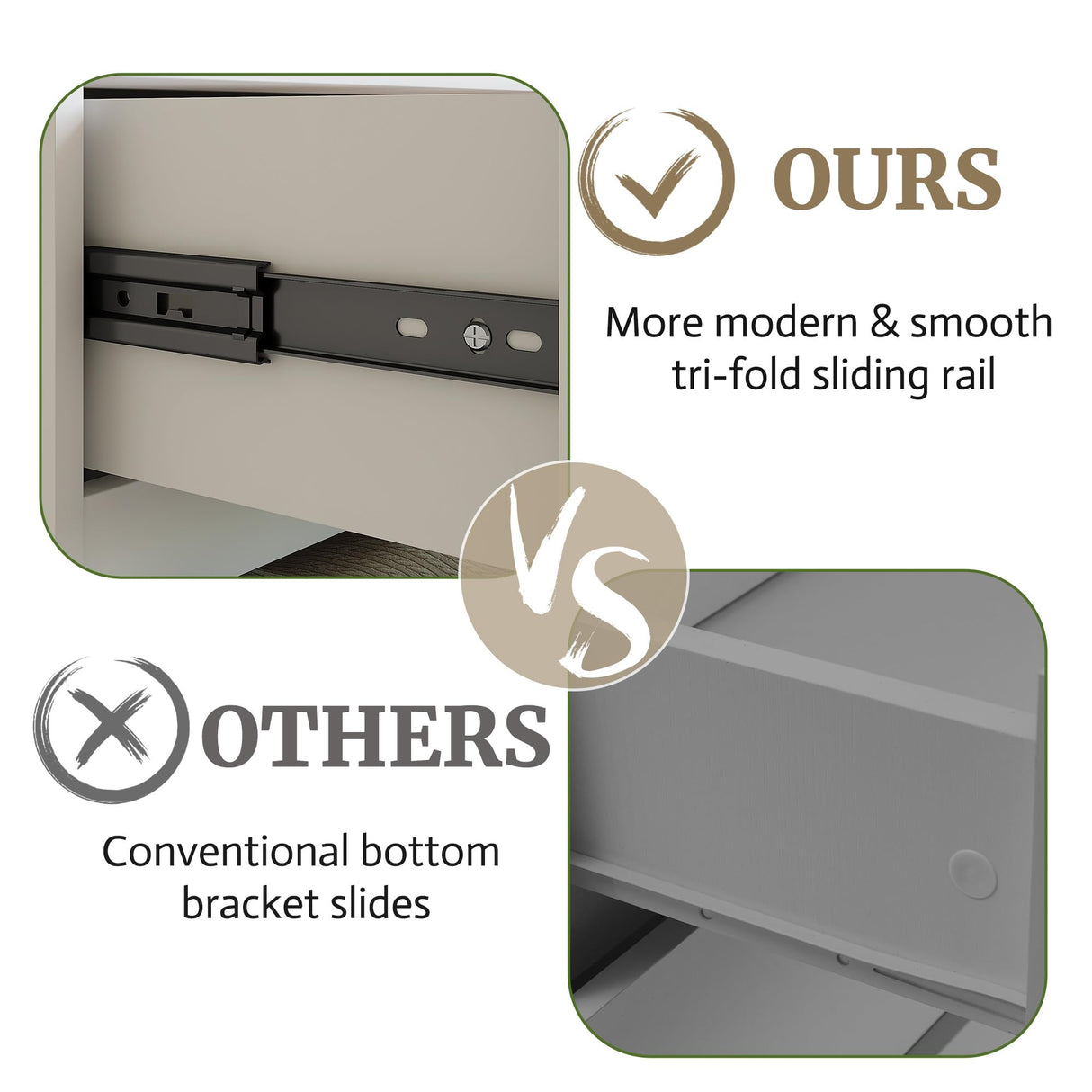 White Dresser with LED Lights,6 Drawer Dresser for Bedroom Sliding Desktop and Power Outlet Modern Wood Chest of Drawers for Closet Organizer Cabinet for Bedroom, Living Room, Entryway, Hallway Vipbear