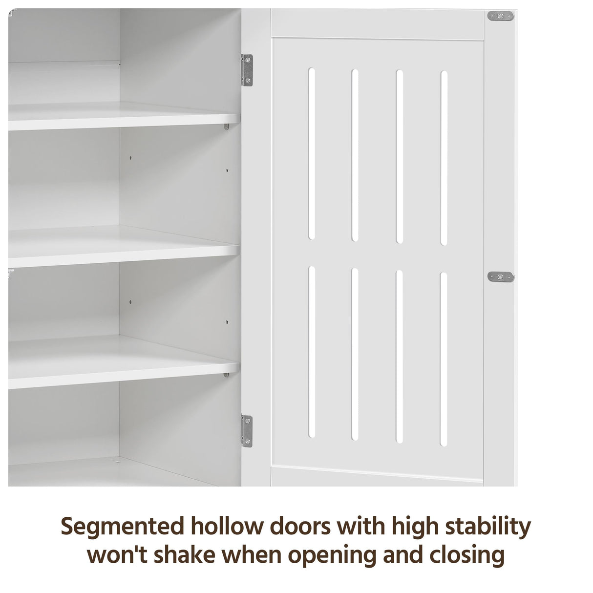 Yaheetech Shoe Cabinet, 4-Tier Shoe Storage Cabinet with Drawer & Adjustable Shelves, Wooden Shoe Rack Organizer with Louvered Doors for Entryway, Hallway, Bedroom, Closet, Living Room, White Yaheetech