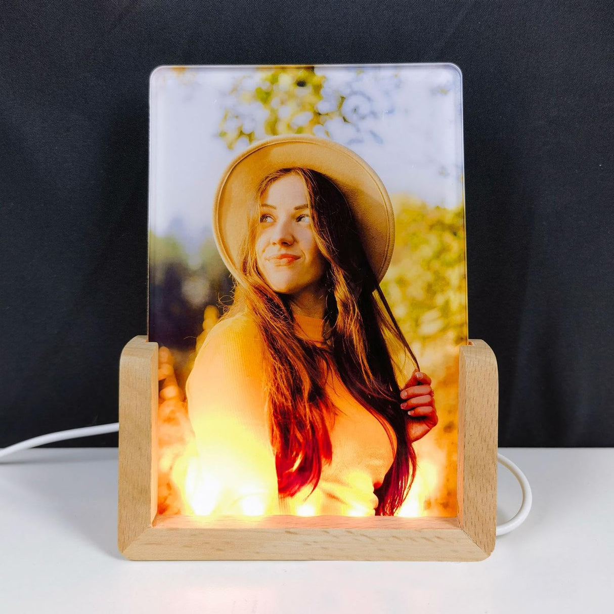Sublimation Acrylic Blank - 3D LED Light Lamp Base & Photo Frame Panel for Heat Transfer | Customizable Acrylic Frame for Home, Bedroom, and Nightstand Decor WoodArtSupply