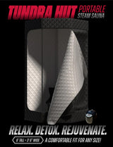 TUNDRA HUT XL Portable Home Sauna for Wellness & Relaxation | Steam-Heated Hexagon Model | 60-Min Rapid Steam Room Generator, Floor Mat, Towel, Chair & More | 2-Min Setup | USA Athlete Founded (THSX1) TUNDRA TRIBE