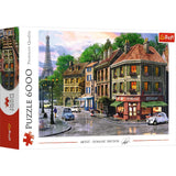 Trefl Street of Paris 6000 Piece Jigsaw Puzzle Red 54"x38" Print, DIY Puzzle, Creative Fun, Classic Puzzle for Adults and Children from 15 Years Old Trefl