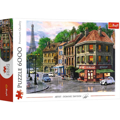 Trefl Street of Paris 6000 Piece Jigsaw Puzzle Red 54"x38" Print, DIY Puzzle, Creative Fun, Classic Puzzle for Adults and Children from 15 Years Old