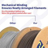 JUSTMAKER PLA Wood 3D Printer Filament, Upgrade Cardboard Spool, Print with Most 3D Printers, Dimensional Accuracy +/-0.03mm, 1.75mm, 1kg, Brown JUSTMAKER