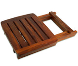 URFORESTIC Shower Bench-Bamboo Folding Shower Stool Seat Chair Fully Assembled-Hold Up to 500 LBS URFORESTIC