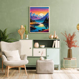 Landscape Paint by Numbers Kit for Adults, Mountain Paint by Numbers for Adults, DIY Adult Stress Relief Painting Art Crafts for Home Decoration 16 x 20 Inch Aestalrcus