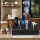 Cologne Stand Organizer for Men, 3 Tier Cologne Display Shelf with Velvet Lining Drawer and Compartments for Watch, Jewelry, Perfume Display Risers for Cologne, Great Gift for Father Zecela