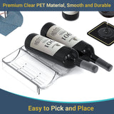 Plastic Water Bottle Organizer and Wine Rack Storage Holder,4 Tier 12 Containers Stackable Free-Standing Bottle Storage Rack for Kitchen Countertops, Table Top, Pantry, Bars, Cabinets, Fridge - Clear Benaep