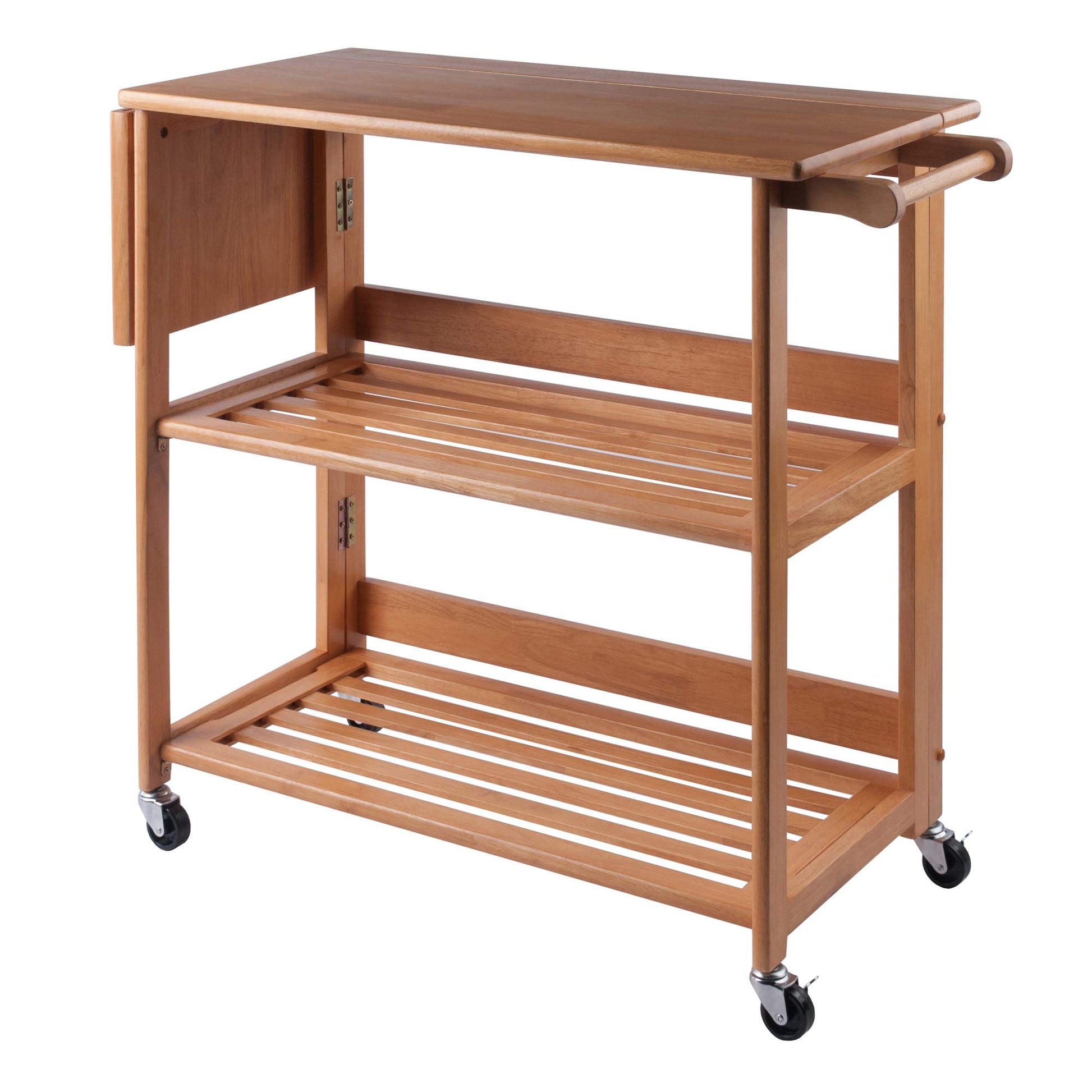 Winsome Radley Kitchen Cart, Light Oak - WoodArtSupply