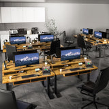 FICIHI Adjustable Height Standing Desk with 4 Drawers & Wheels,55 x 30 inches Electric Sit Stand Desk for Home Office,3 Memory Presets,Monitor Stand Riser,USB A/C Charging Port FICIHI