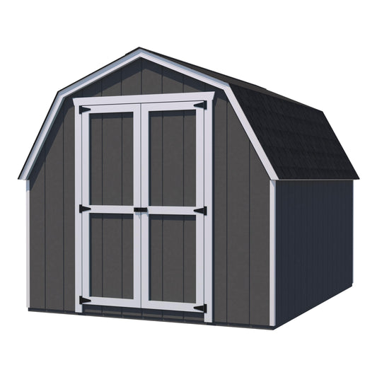 Little Cottage Co. 8x10 Value Gambrel Barn 4 ft. Sidewalls, Wood Do-It-Yourself Precut Kit, Outdoor Storage Shed for Backyard and Garden - WoodArtSupply