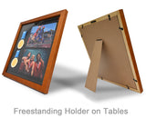 6 Medals Shadow Box Display Case, Solid Wood Sport Medal Display Frame, Medal Photo Frame, Perfect for Marathon, Runner, Awards, War Military, Race wisnew