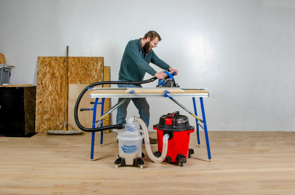 Dust Deputy Low-Pro Deluxe Lid Separator Kit with Clear Bucket for Wet/Dry Shop Vacuums Oneida Air Systems