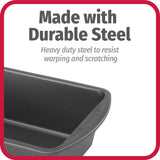 GoodCook Set of 2 Extra Large 13" x 5" Nonstick Steel Bread Loaf Pans, Gray - Set of Two Loaf Pans, Even Heat Distribution, Scratch-Resistant Nonstick Coating, Durable Construction, Easy to Clean GoodCook