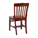 EMMA + OLIVER School House Back Mahogany Wood Chair EMMA + OLIVER