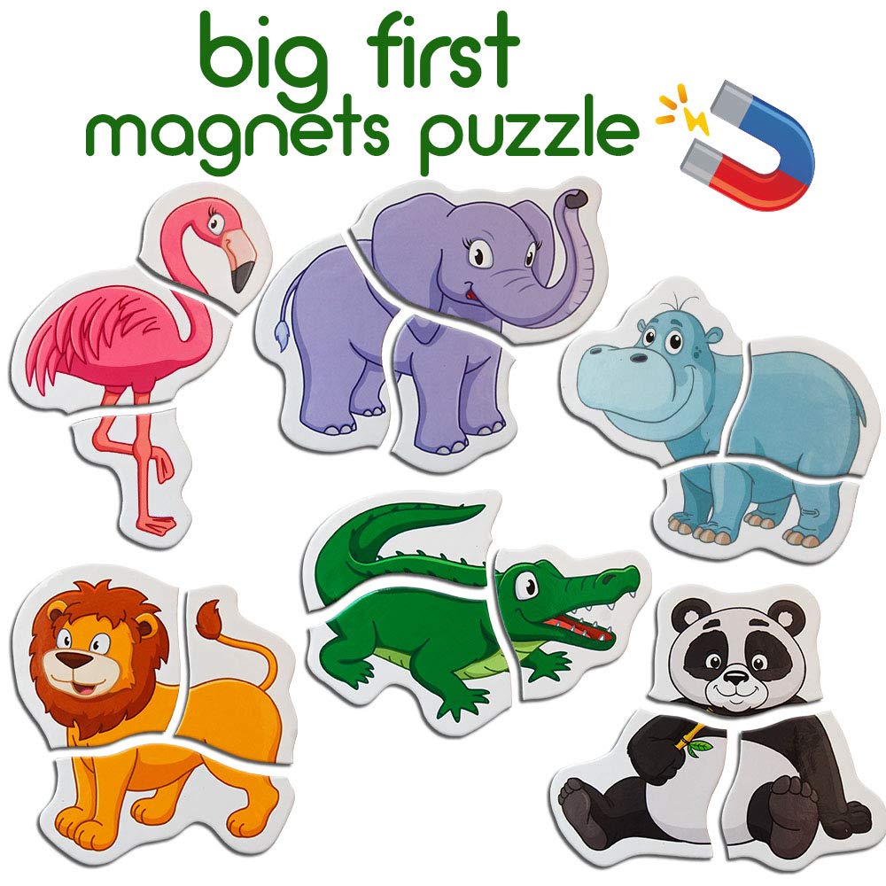 MAGDUM Zoo Magnetic Puzzles for Kids Ages 3-5 - Toddler Puzzle - Travel Toys for Kids Ages 3-5 - Magnetic Travel Games Baby Puzzle Kids Puzzle Toys - Puzzle for Preschooler Magnet Puzzles Games magdum