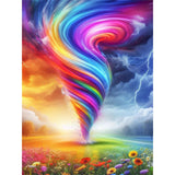 Lophomie Diamond Art Kits for Adults, 5D DIY Rainbow Storm Diamond Painting Kits for Adults Beginners, Diamond Dots Kits Gem Arts Crafts for Home Wall Decor 12x16 Inch Lophomie