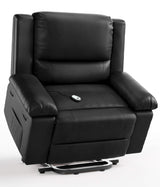 Garvee Oversized Power Lift Recliner Chair - Heat and Massage, PU Leather Electric Lift Recliner for Elderly & Mobility Impaired, Adjustable Back and Legs, Heavy Duty Lift Chair for Seniors Garvee