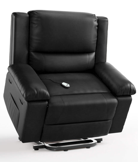 Garvee Oversized Power Lift Recliner Chair - Heat and Massage, PU Leather Electric Lift Recliner for Elderly & Mobility Impaired, Adjustable Back and Legs, Heavy Duty Lift Chair for Seniors Garvee