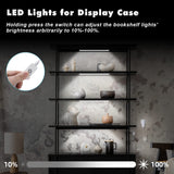 JUSJUBR LED Display Lights Cold White, Strip Light Bars for Display Case with Memory Function, 4x12inch Bookshelf Lighting, LED Cabinet Lights for Shelf Showcase Bookshelf Kitchen Workbench JUSJUBR