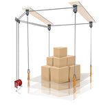 xhuic Overhead Garage Storage Pulley Lift System for Ford Bronco, Safe Anti-Drop for Wrangler Hardtop Hoist, Easy One-Person Operation,Ceiling Storage Mounted Not Include Racks xhuic