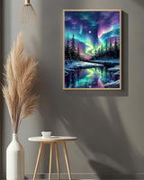 Northern Diamond Art Kits for Adults, Landscape Crafts 5D Diamond Painting Kit for Adult Beginners, Nature Starry Night DIY Round Dots Full Drill Diamonds Paintings for Home Wall Decor Gifts 12X16 In Luckyrichrui