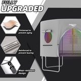 Gardenature 12FT Trampoline Tent for Kids(Tent Only),Fit for 8 Straight Poles Round Trampoline,Trampolien Shade Cover with LED Light,Outdoor Trampolien Accessories Canopy,Anti-Tear,Camping,Gray Gardenature