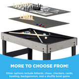 Best Choice Products 10-in-1 Combo Game Table Set w/Hockey, Foosball, Pool, Shuffleboard, Ping Pong, Checkers, Bowling, and Backgammon - Gray Best Choice Products