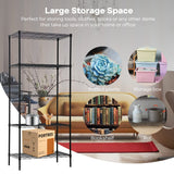 NChanmar 5-Tier Wire Shelving Unit Storage Shelves 61"x24"x14" Metal Heavy Duty Wire Rack Shelving NSF for Home Kitchen Bathroom Garage(Black) NChanmar