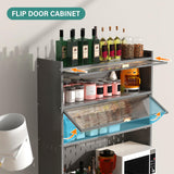 Nobilsteel 73‘’ Tall Kitchen Pantry Storage Cabinet, Metal Pantry Cabinet with Microwave Shelf and Door, Anti-Tip Design Hutch for Kitchen, Dining Room, Living Room Nobilsteel