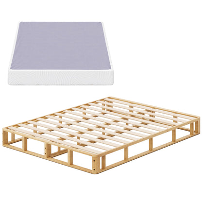 ZINUS Edgar 8 Inch Bamboo Box Spring, Mattress Foundation, Sturdy Bamboo Structure, Low Profile, Easy Assembly, King