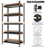 Towallmark Garage Shelving, 48 x18 x 72 Storage Shelves, Heavy Duty Storage Shelving, Durable Storage Shelves, Rust-Resistant Design, Easy Assembly Towallmark