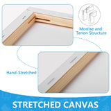 ESRICH Small Canvases for Painting, 6 Pack Canvas 5x7 Inch Stretched Canvas 2/5" Profile Primed Acid Free Painting Canvas for Kids for Oil Paint,Watercolor,Acrylic Paint,Gouache &Tempera. ESRICH