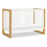 NAMESAKE Nantucket 3-in-1 Convertible Crib with Toddler Bed Conversion Kit in Warm White and Honey, Greenguard Gold Certified (M23301RWHY) NAMESAKE