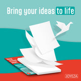 JOYEZA Premium Printable Vinyl Clear Sticker Paper for Inkjet Printer - 25 Sheets Translucent Waterproof, Dries Quickly Vivid Colors, Holds Ink well - Inkjet & Laser Printer JOYEZA