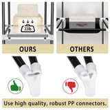 LOKEME Wardrobe Closet,Portable Closet for Bedroom Steel Pipe Diameter 19mm Strong and Sturdy Black Portable Closets for Hanging Clothes with 3 Hanging rods, 6 Storage Shelves and Side Pockets LOKEME