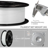 TINMORRY Glass Fiber Reinforced PETG Filament 1.75mm, High Impact Resistance Matte PETG GF 3D Printing Filament, Durability & Stiffness, Fits Bambu Lab FDM 3D Printers, 1 KG 1 Spool, Frosted White TINMORRY