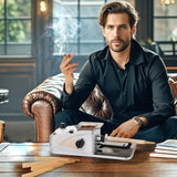 Electric Cigarette Rolling Machine, Automatic Cones Loader, Mini Portable Pre Rolled Cones Filling Maker, Automatic Roller, 308D Silver ASKJHKD