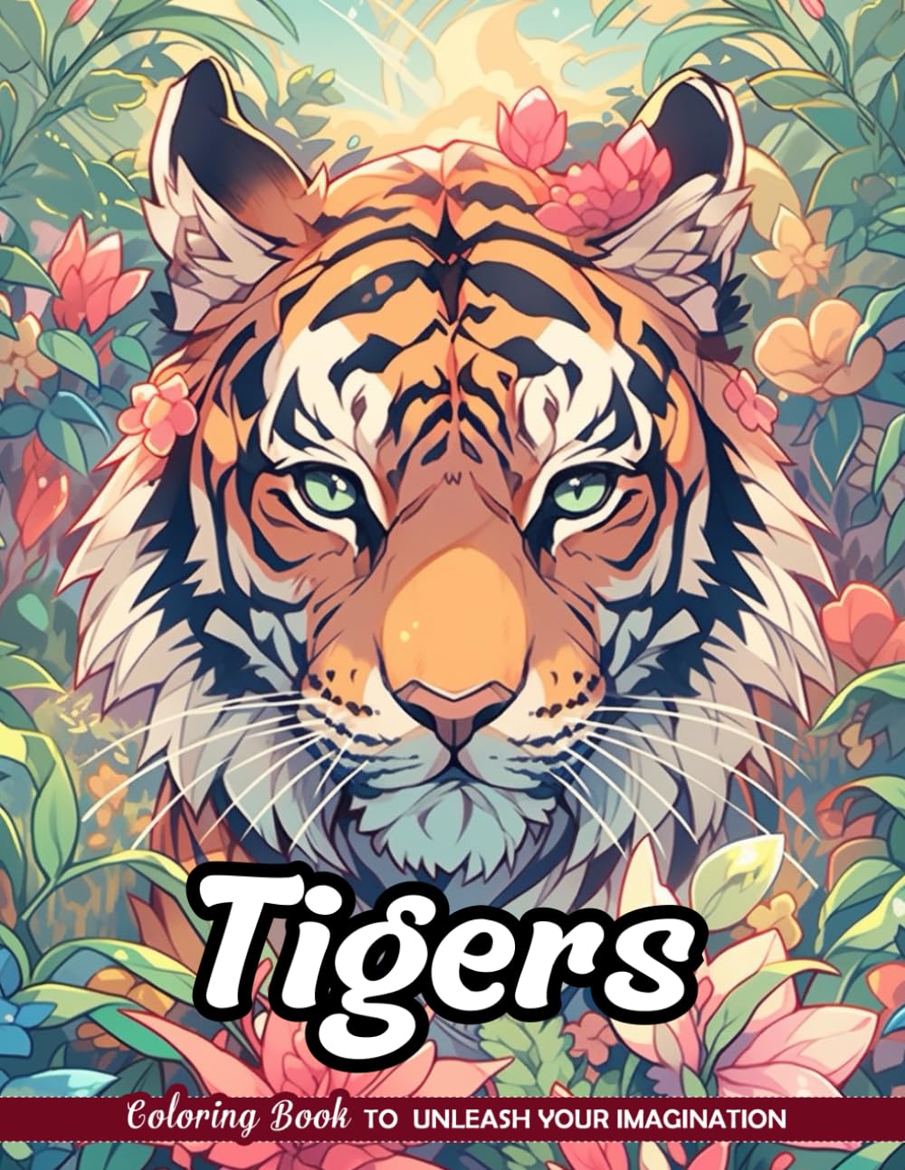 Tigers Coloring Book: Striped Felines for Big Cat Enthusiasts Majosta