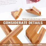 Sunnychicc Cookbook Stand for Kitchen, Recipe Book Holder for Kitchen Counter, Wooden Cookbook Holder, Rustic Cook Book Stand Sunnychicc