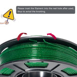 iSANMATE 3D Printer Filament Bundle, Transparent Glitter Blue, Orange, Green and Blue Violet PLA Filament 1.75 mm, 3D Printing Filament, 250g X 4 Pack iSANMATE