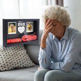 Dog Memorial Gifts for Loss of Dog, Pet Memorial Dog Picture Frame 13" Wooden Shadow Box Display with Collar & Leasd Holder, Sympathy Gift for Loss of Dog/Cat, Wall Hanging & Tabletop (Dark Grey) FITWOWFIT
