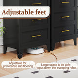 KAIFAM Metal Dresser, Black Small Dresser for Bedroom, 34.25" H Dressers & Chests of Drawers, 3 Drawer Dressers for Living Room, Entryway, Hallyway (Black, 3 Drawers) KAIFAM