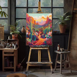 Natuyalo Paint by Numbers Kit for Adults Beginners and Kids, 16" Wx20 L Canvas Pictures Drawing Acrylic Paintwork with 3 Pcs Paintbrushes, Cactus in Wilderness Natuyalo