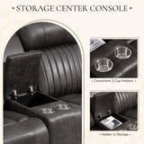 Neptane Power Loveseat Recliner Sofa with Zero Gravity, Adjustable Headrest, Power Reclining Loveseat with Console, Dual Ports, Wall Hugger Love seat Recliner for Living Room (Charcoal, Loveseat) Neptane