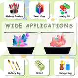 Beclumas 10 Pack 9"x 5.5" Sublimation Blanks Cosmetic Bags,Pencil Bag, Bulk Multi-Purpose DIY Heat Transfer Makeup Bags with Zipper for DIY Crafts Travel and Toiletry Bag Beclumas