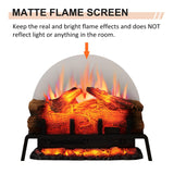 PuraFlame 24" Free Standing Electric Fireplace Log Set Insert, 750W/1500W Heater, 6 Flame Colors with 5 Brightness, Crackling Sound, Remote Control PuraFlame