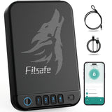 Fitsafe Biometric Gun Safe Travel Case, Portable Small Pistol Safe, Quick Access Smart Fingerprint Handgun Safe with Keys, Keypad for Nightstand Beside Home Fitsafe