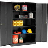 Global Industrial Assembled Storage Cabinet, 48x24x78, Black Global Industrial