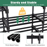 Simple Trending 8-Tier Shoe Rack Large Capacity 64 Pairs Tall Shoe Shelf, Sturdy Metal Shoe Organizer for Entryway, Closet, Bedroom, Black Simple Trending